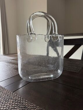 Clear Bubble Glass Tote Bag - Transparent Handbag